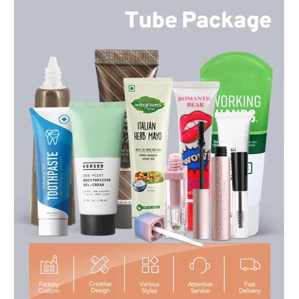 Косметическое алюминиевое сжиманное покрытие ISO4001 MDPE трубки зубной пасты лоснистое