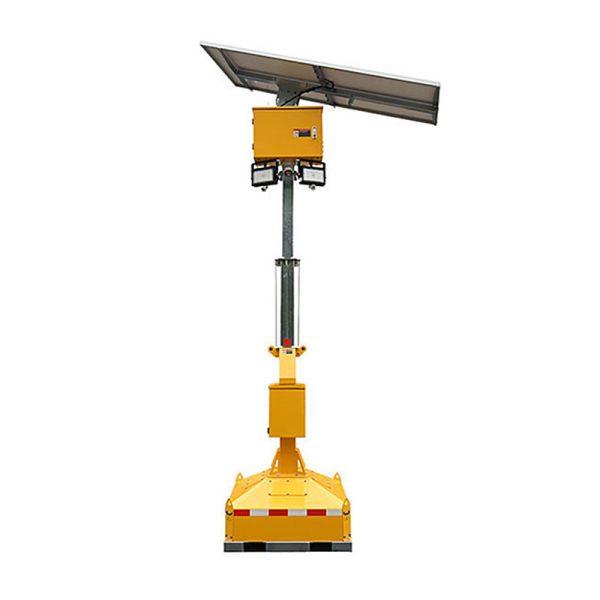 Corrosion Resistant Solar Mobile Light Tower 90° Manual Lifting Flexible Installation Outdoor Light Tower