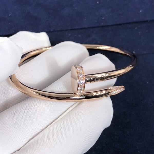 Elegant Car Tier 18k GoldJuste Un Clou Bracelet  Natural Diamonds Real Gold Real Diamonds