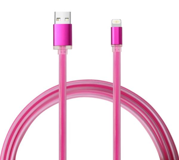 Stylish Blue USB Cable with Transparent Cable Body 1m Length