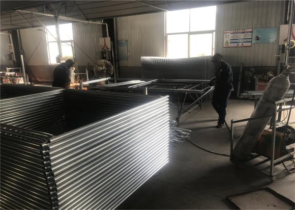 8FT X 14FT Mesh 60mm X 60mm Corss Brace Temporary Construction Security Fence Panels 2.7 mm chain wire temp fence panels