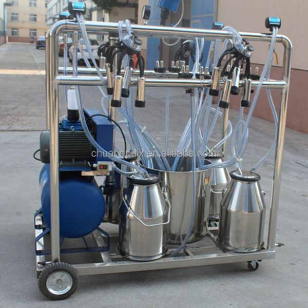 8 Bucket HL-JN03 Mobile Milking Machine with 25 Litre Milk Bucket and 5-6 min/cow Milking Time for Cows