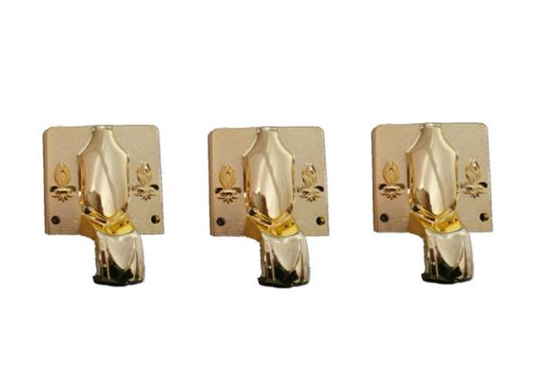 Plastic Injection Molding Coffin Accessories , Gold - Plating Funeral Accessories With Steel Bar