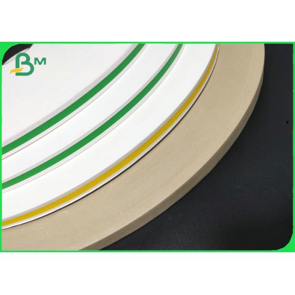 Biodegradable Brown 60gsm Kraft Strip Paper Reels FDA Approved Paper Straw Raw Material 13.5mm 15mm Blue Green Food Grade 60g Kraft Paper Rolls For Making Biodegradable Straw