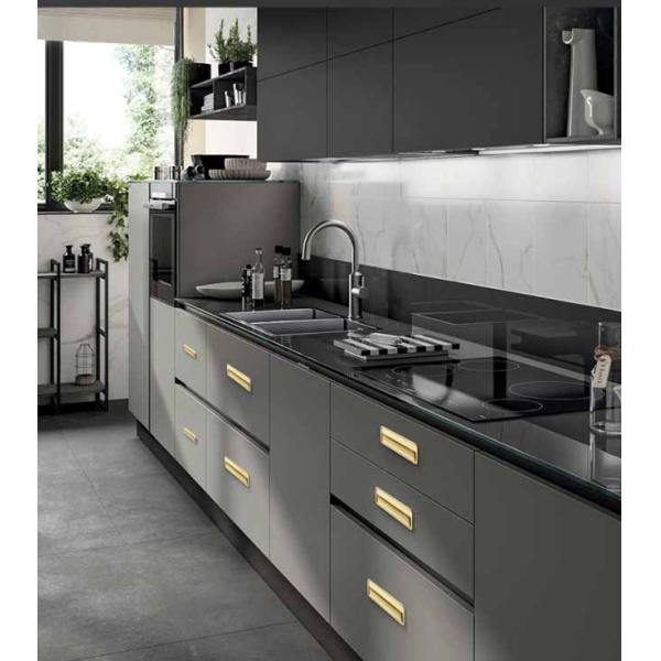 Manos de aluminio de longitud personalizada ocultas para el armario con aspecto claro