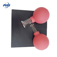 Os copos de vidro coloridos 2pcs da sução ajustaram copos da massagem do vácuo para colocar chinês da terapia do corpo e da massagem facial