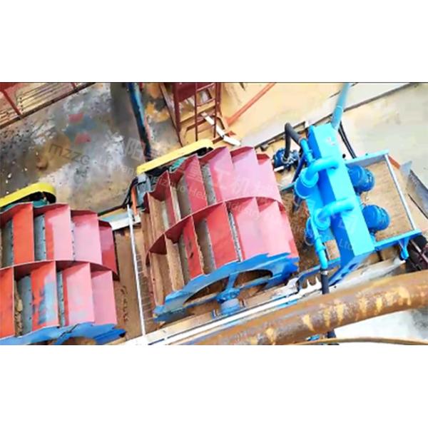 Natural Ore Washing Machine , Sand Washing Unit 0-10mm Feeding Size AC Motor