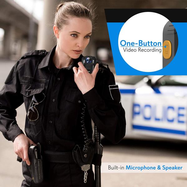 A câmara de vídeo completa 128G 3500mAh da polícia de HD 1296p grava as imagens audio video