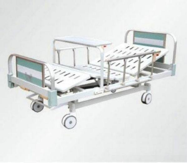 Removable Folding 2 Function Manual Patient Bed stailess steel Mattress Surface