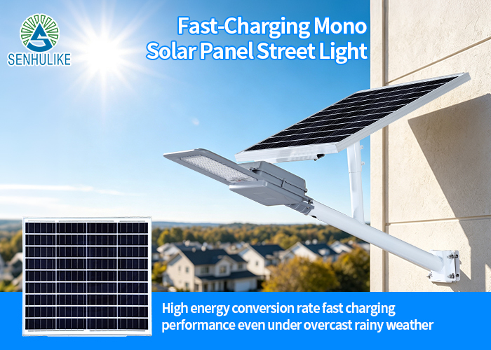 High-Lumen Smart Solar Powered LED Street Light, Energy-Saving Microwave Induction Outdoor Road Lamp