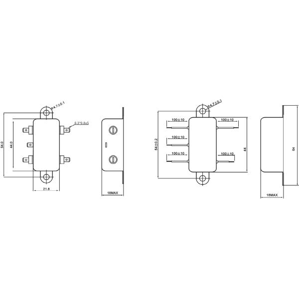 DAA2 Вставка фильтра EMI однофазной 220V 3A 6A 10A 50/60Hz