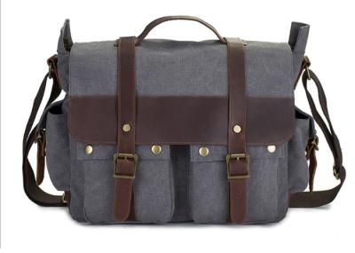 Grey Canvas Multifunctional Camera Bag