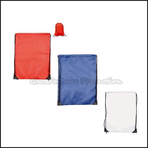 Hot Sale Eco Portable promotional Nylon drawstring backpack travel camp bag printed logo