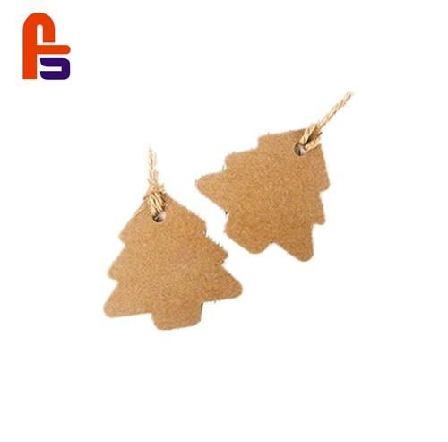 Christmas Tree Design 250gsm 300gsm Grey Paper Materials  Cardboard Gift Tags