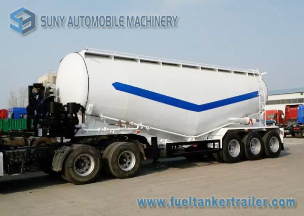 Aluminum / Mild Steel Cement Powder Dry Bulk Tank Trailer 40m3