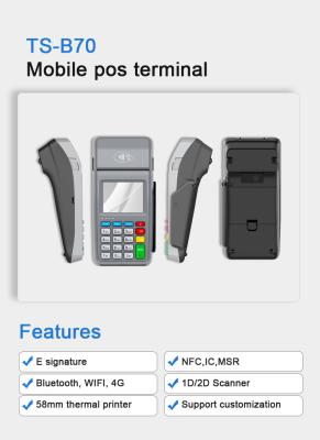 Linux System Wireless Smart POS Mobile Payment Terminal 2.4 Inch Black