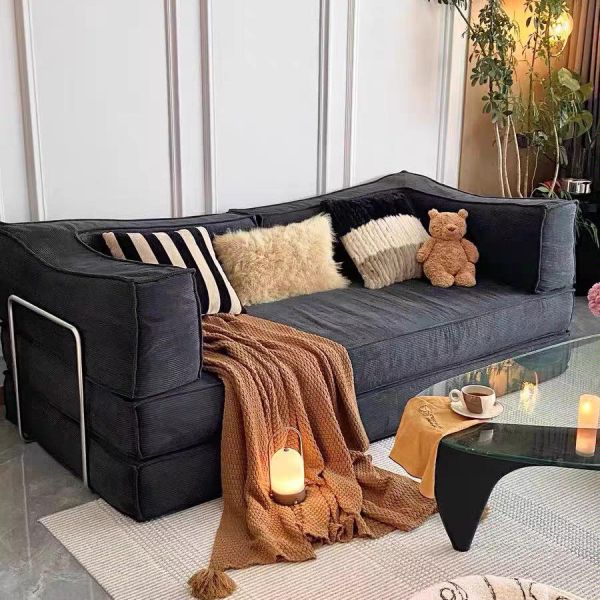 Modern Modular Folding Convertible Sofa Bed Tufted Reclining Full 35D Sponge Comfortable Cloud Couch Compressed Living Villa