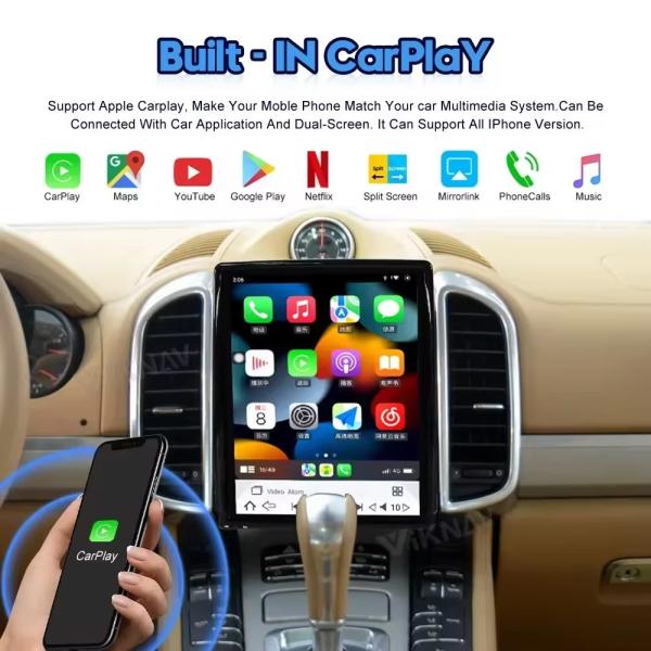 アクセスマーケット 10.4インチ カイエン ポルシェ ヘッドユニット 交換 2011-2016 ワイヤレスラジオ