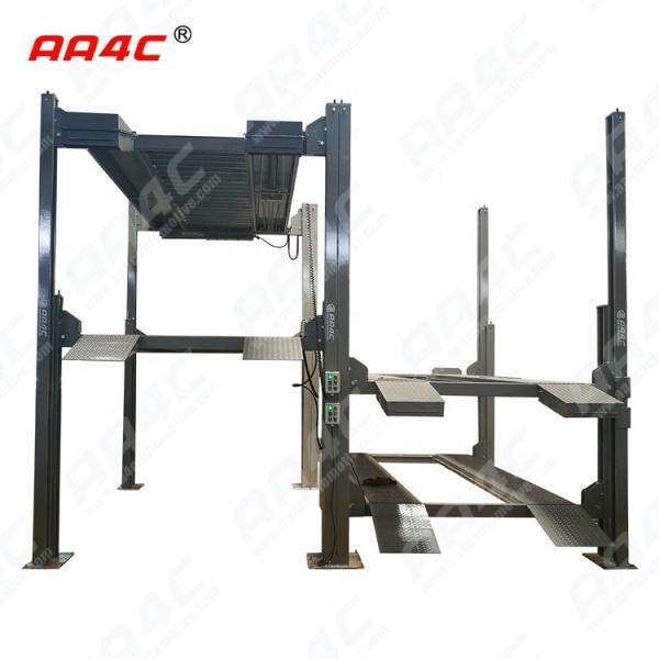 AA4C 4 post parking lift high rise four post parking hoist 3 cars parking auto hoist vehicle ramp