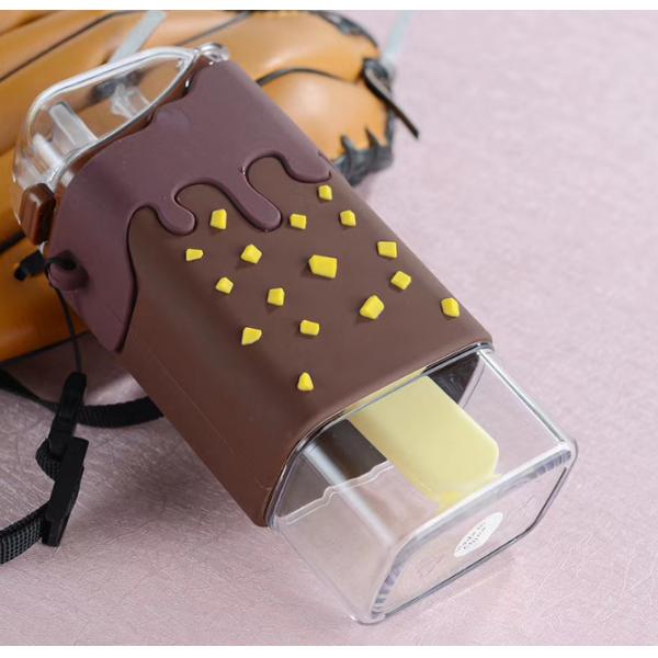 Copo dado forma bonito da garrafa de água do gelado das crianças com palha 10OZ