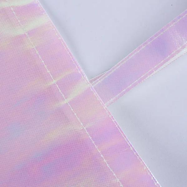 Подарок Tote не сплетенное радужное хозяйственной сумки голографическое металлическое сияющее прокатанное