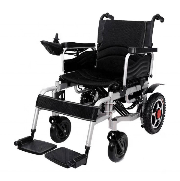 Cheapest Lightweight Disabled Electric Wheelchair Folding Motorized Automatic Power Electric Wheelchair For 140kg Disabled
