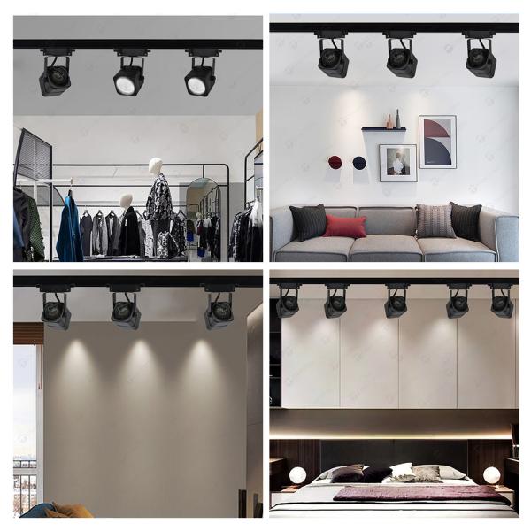 Home Clothing Store Commercial Gu10 Track Spot Light , 6W Square Track Light
