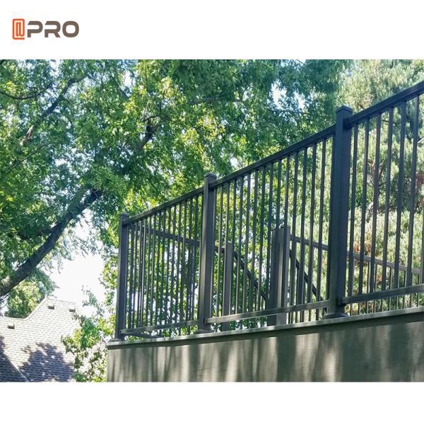 Black Garden Aluminum Balustrades Fencing Aluminium Stair Handrail