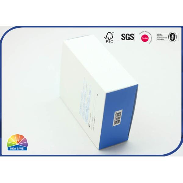 Голубая коробка косметик створки бумаги с покрытием Eco дружелюбная для слоения губной помады штейнового