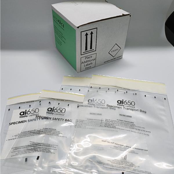 Ai Specimen Safety Bags 95kpa Atmospheric Pressure For Seven Holes 25x30cm
