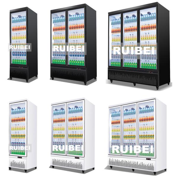 400L upright soft drink beverage display cooler freezing showcase chiller for sale