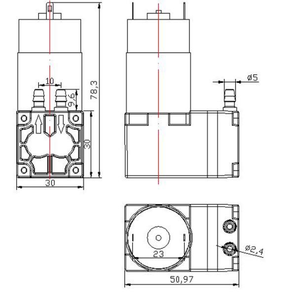 Micro DC 12V Miniature Diaphragm Air Pump Electric High Pressure Easy Installation