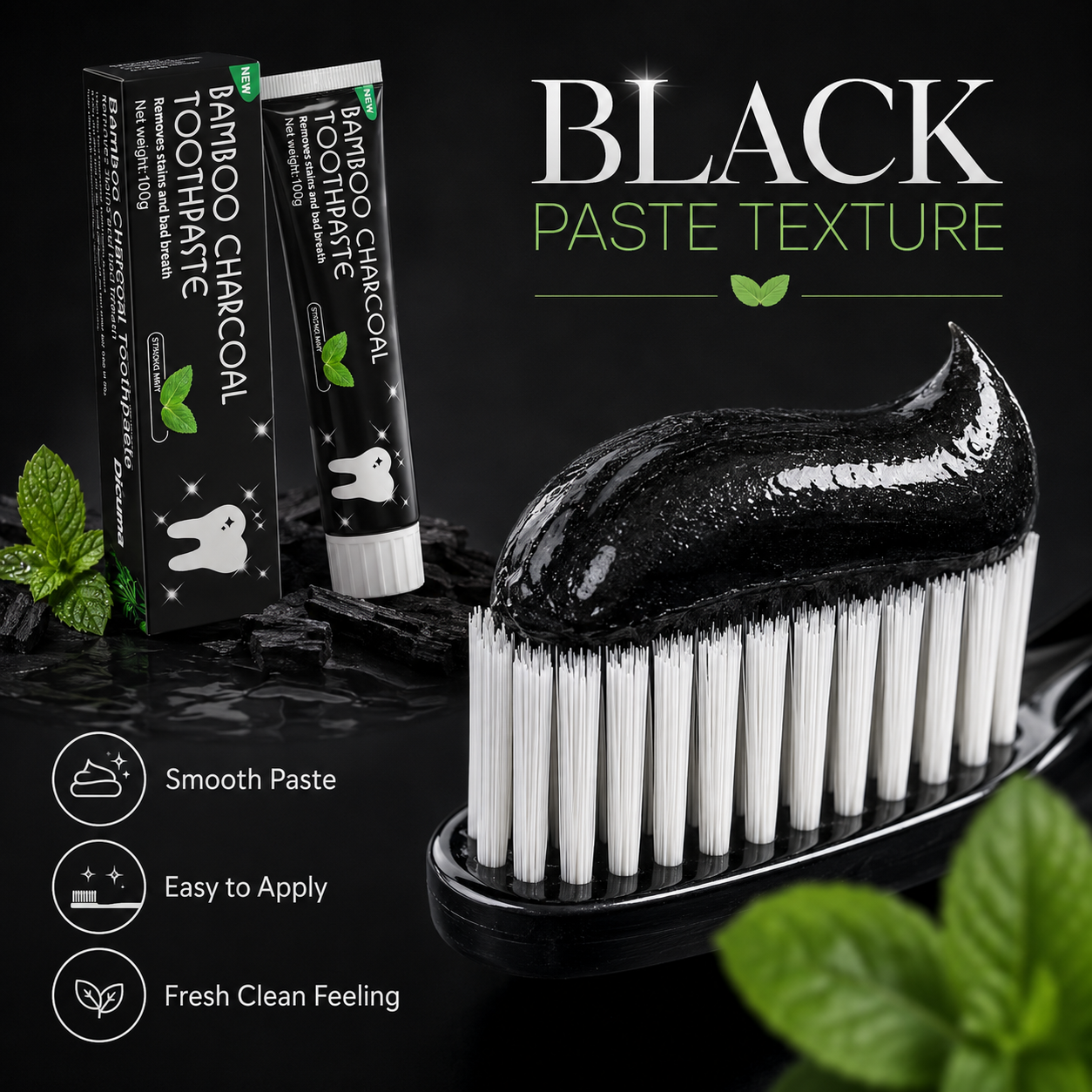 Factory Wholesale Remove Stains Reduce Tartar Fresh Breath 100g Natural Organic Bamboo Charcoal Whitening Toothpaste