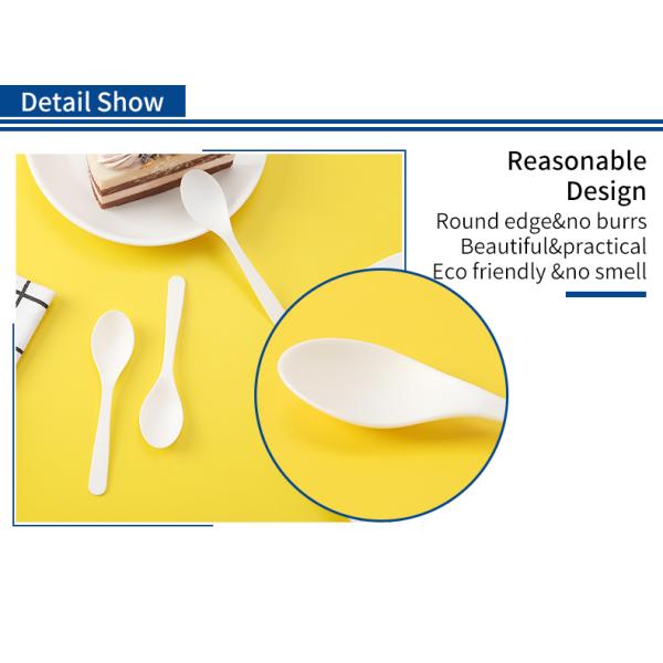 Sustainable CPLA Disposable Tasting Spoon Eco Friendly Mini