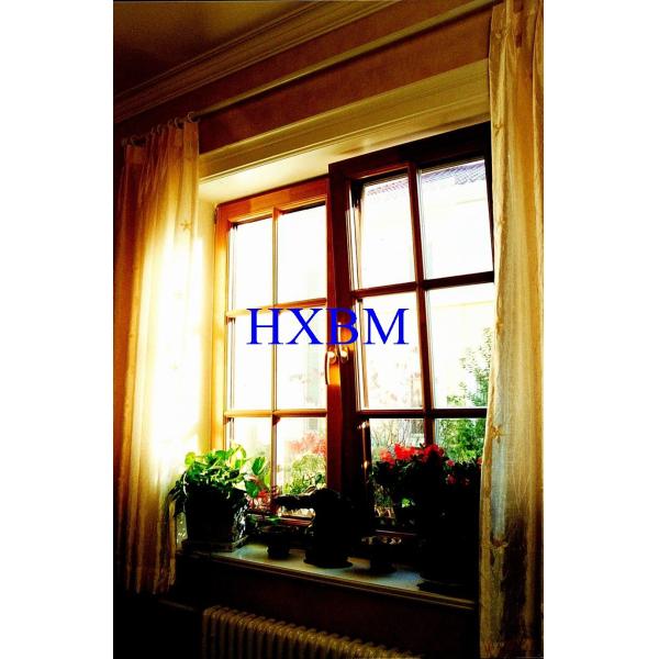 Aluminum Surface Timber Look Aluminium Windows With Good Heat Insulation for Russia market