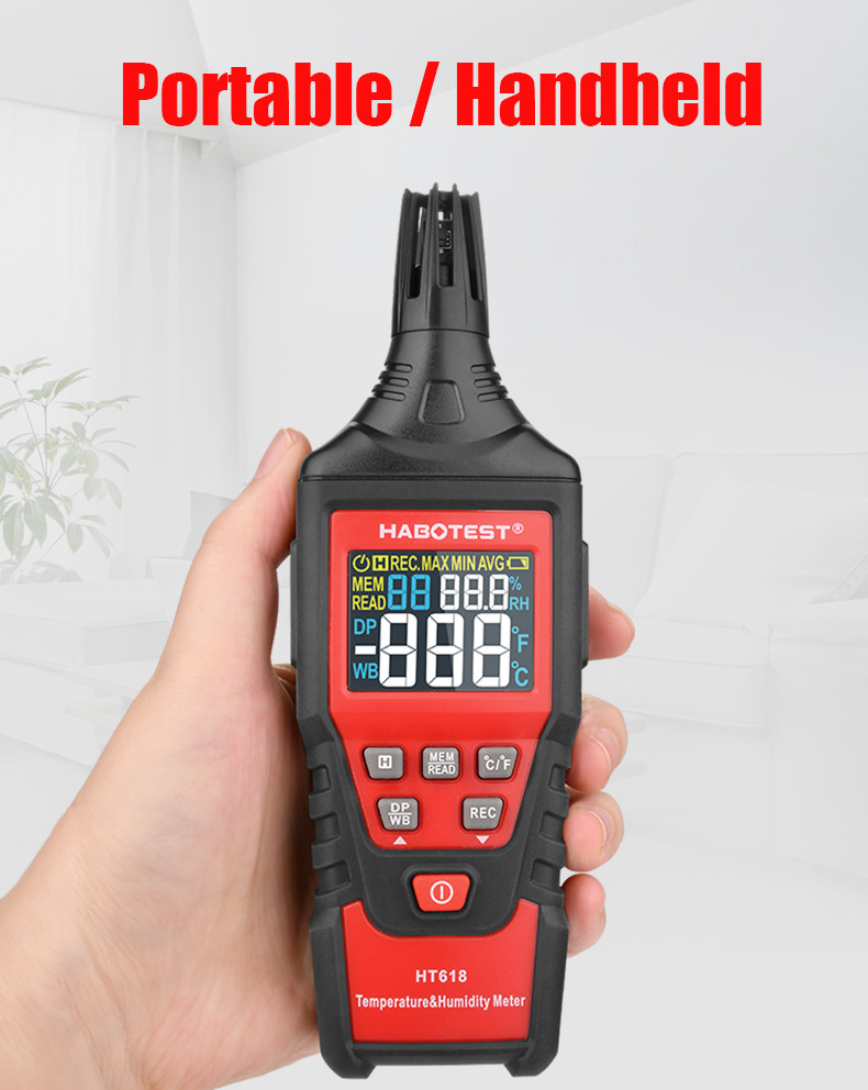 Temp 60 цифров дисплея LCD степени и метр влажности