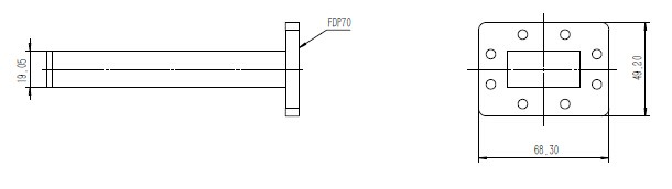 5.85-8.2GHz  WR-137  WAVEGUIDE LOAD VN-WGLD-0508-WR137-P25