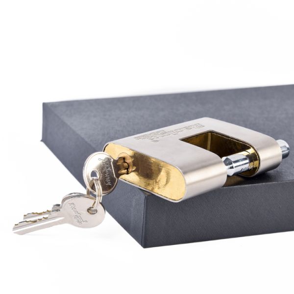 Rarlux 60-90mm High Security Durable Anti-Theft Padlock Solid Iron Armoured Body Rectangular Padlock