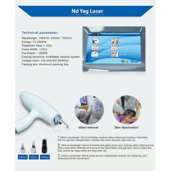 Laser à commutation de Q de ND Yag pour la thérapie de colorant de sourcil de taches de peau de carbone de Remvoal de tatouage