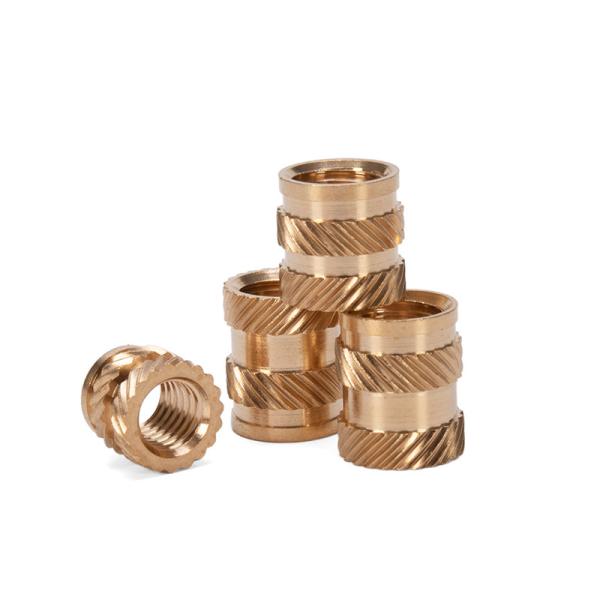 Steel Brass Galvanized Grooved Female Thread Copper Stud Hot Melt Twill Knurled Insert Nut for Plastic Housing 1/4 3/8 5/16