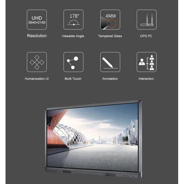 8ms Conference Room Smartboard 100 Inch TV Freestanding Smart Interactive Screen