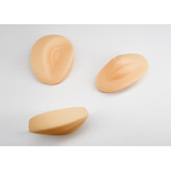Yellow Silicone 3D Permanent Makeup Practice Skin Eyes And Lips Parts For Tattoo Mannequin Head