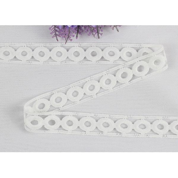 Ajuste blanco lindo plano de la cinta del cordón del algodón del bordado para la ropa de Brithday del otoño