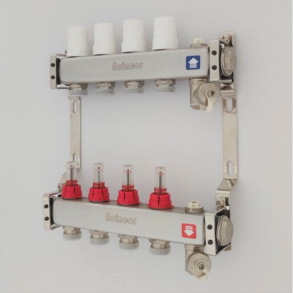 ZZ18155 PEX Radiant Floor Heating Stainless Steel Manifold Set , Underfloor Heating Manifolds Stainless Steel Manifold
