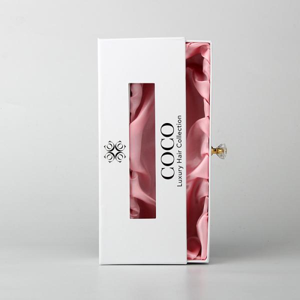10cm Hair Extension Packaging Box For Wigs Bundles Drawer Hair Weave
