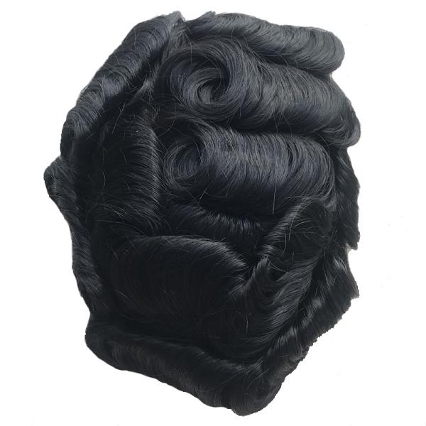 Natural Black Hair Toupee 6x8 French Lace Men's Hair Patch Chinese Hair 110% Density