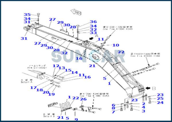 707-99-47440 jogo de reparação do selo do cilindro de 7079947440 crescimentos para KOMATSU PC220-8MO