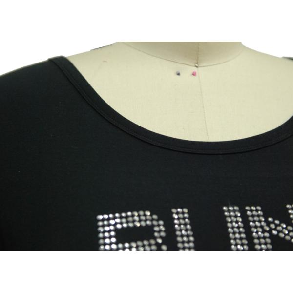 Beautiful Cool Casual Ladies Wear Womens Full Sleeve T Shirts Front With Hot Drilling