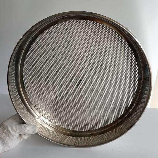 Double Layer 350mm SUS304 Soil Testing Sieves Machine Stamped Frame