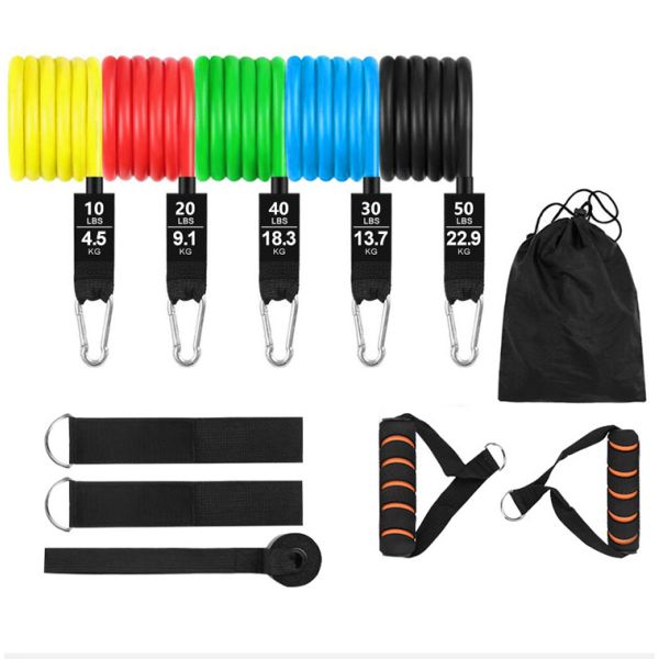  Resistance Band Set With Multiple Resistance Levels And Accessory Kit
